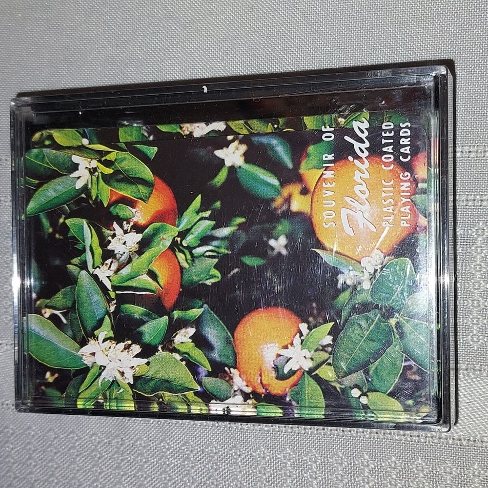 VTG Souvenir of Florida Oranges Play Cards
